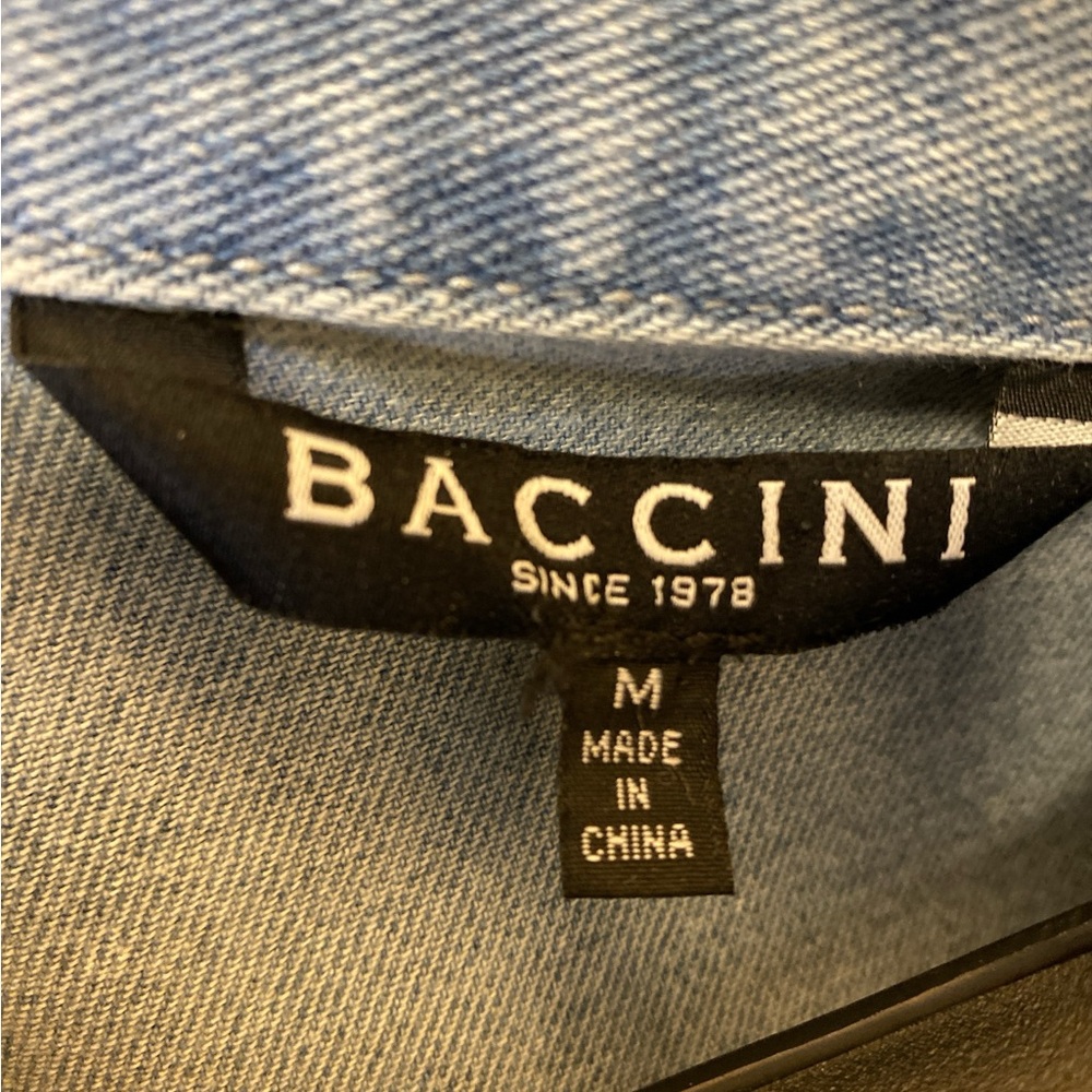Hand-Painted Cactus Denim Jacket | Baccini Medium M | Leopard | One of a Kind - Picture 2 of 8